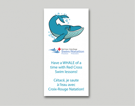 Red Cross Swim Towel - Whale Mascot